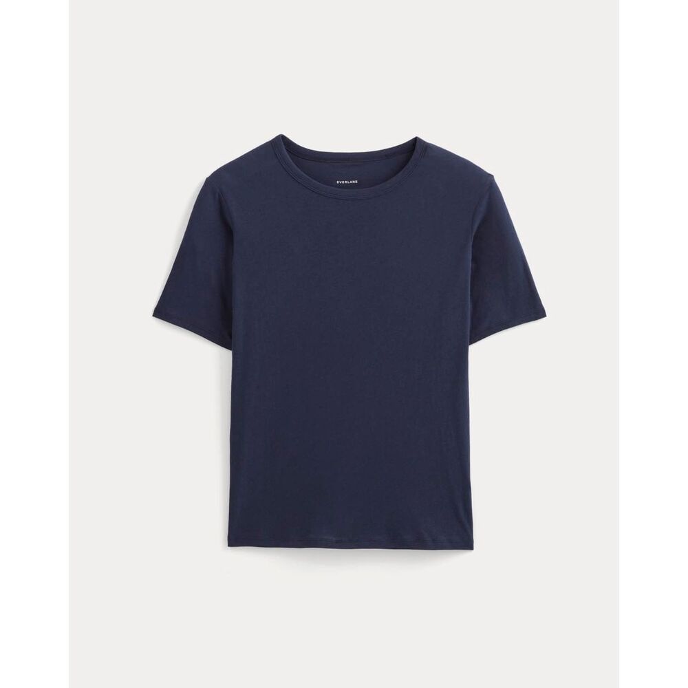 Everlane Navy Air Tee Lightweight Cotton Oversized Short Sleeve S NWT - Picture 2 of 10
